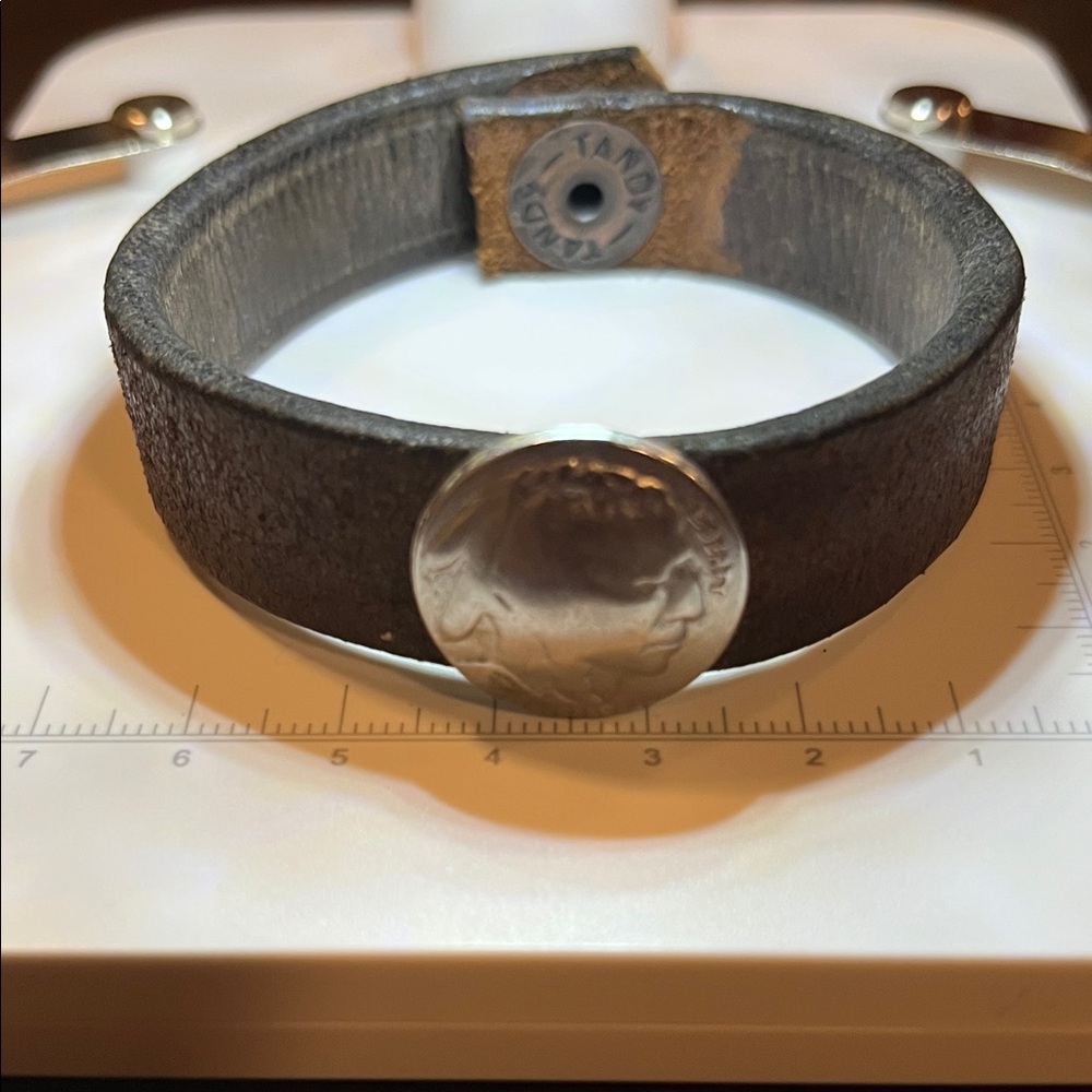 Vintage Tandy Leather Cuff Bracelet